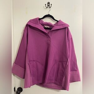 Magenta Pullover with Pockets